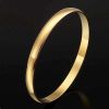 B256 - Bangle 23 Ct наслоенный золотом Парижа (Med)