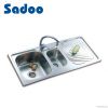 Двойная раковина нержавеющей стали шара с Drainboard SD-908