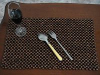 Placemats древесины/bamboo вышитый бисером