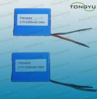 Батарея 3.7v 1300mah 654050 полимера лития для мобильного телефона, цифровой фотокамера