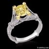 3.51 ct. diamonds engagement ring yellow canary diamond
