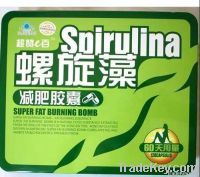 캡슐을 체중을 줄이는 Spirulina