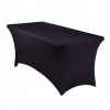 Spandex Black Colored 8ft Tablecloth