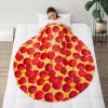 Hem Edge Flannel Fleece Blanket Thick Fleece Throw Blanket 100% Polyester Polar Fleece Blanket Halloween Food Throw Blanket