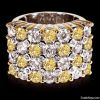 4.50 ct. yellow canary diamonds wide anniversary ring