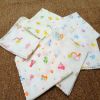 8 pcs/Lot baby bath towels cotton chiffon flower printing new baby towels soft water absorption baby towel