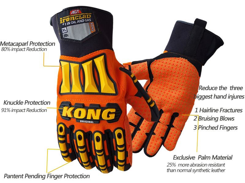 China Ironclad KONG Original Impact Resistant Gloves Manufacturers