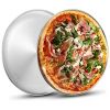 Thenshop 8 Pieces Stainless Steel Round Pizza Pans, 8 Inch, Rust Free, Reusable, Dishwasher Safe, Ideal for Baking, Serving, and Displaying