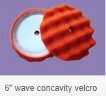620131 &amp; 6" 파 오목형 벨크로 거품 패드