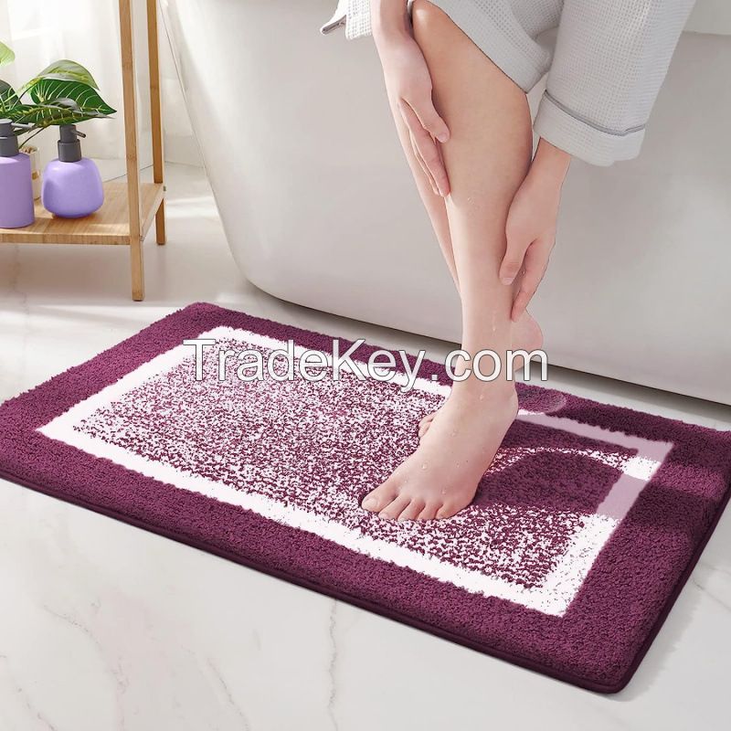 Professional Manufacturer Anti-slip Bath Rug Mat Water-absorbent Bathroom Carpet Shower Bathroom Rug
