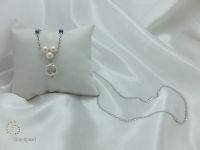 Ожерелье перлы Pna-018 с цепью стерлингового серебра