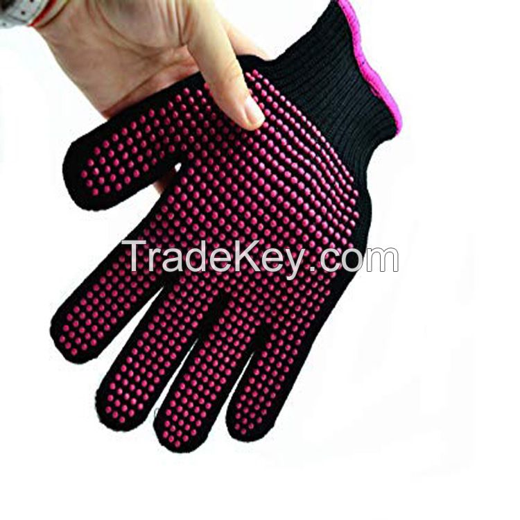 Multicolor High-temperature Resistant PVC Silicone Dot-painting Hair Care Gloves Barbecue Heat protection and Insulation Gloves