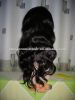 парик шнурка волос 100%huaman полный с волосами младенца