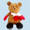 Медведь Кристмас, заполненные игрушки плюша, игрушка заполненного животного, игрушка животного плюша