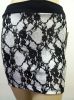 Black/White Mini Bodycon Skirts