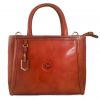 COW LEATHER HANDBAG WITH TWO COMPARTMENTS