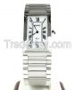 Mens 14K White Gold Geneve Quartz Watch