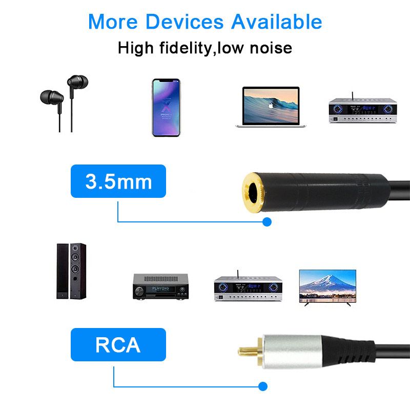 Custom 6.5mm Female to Dual RCA Audio Cable - Pure Copper Wire Core 1-to-2 RCA Cable for Guitar to Audio System Connection