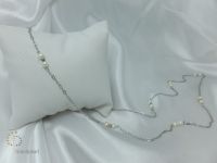 Ожерелье перлы Pna-016 с цепью стерлингового серебра