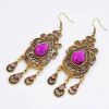 Fashion Purple Gem Dangling Earrings