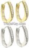 Oval Infinty Hoop Earrings