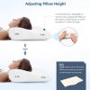 Memory Foam Pillow for Neck Pain Relief, Adjustable Ergonomic Cervical Sleeping, Orthopedic with Washable Cover, Bed Pillows Side