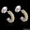 2 ct. yellow canary diamonds La poussette backs earring