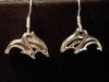 Sterling Silver Double Dolphin Earrings