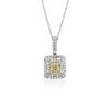 Yellow Diamond Cushion Pendant in 18k White and Yellow Gold (1.04 ct. tw.) Pendant Information