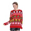2021 Fall Winter Red Ugly Christmas Sweater OEM Novelty Funny Cute Women Sweater