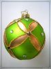 Зеленый шарик Кристмас стеклянный