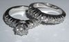 6.21 ct diamond engagement ring & band gold new F VVS1