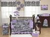 Purple Zebra Crib Bedding Set (9 Piece)