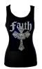 Rhinestone Faith Cross Tank Top