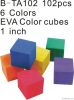 1 inch 102PCS EVA Color cubes 6 Colors