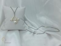 Ожерелье перлы Pna-019 с цепью стерлингового серебра