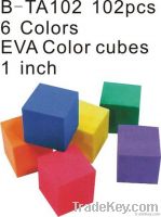 1 Inch 102pcs Eva Color Cubes 6 Colors