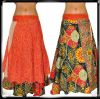 Silk  Reversible two layer Sari wrap around Skirt