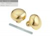 Karolley Solid Brass Knob Set - Knob pair with spindle