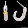 1.20 ct. fancy yellow diamonds hoop earrings push back