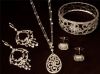 Диаманты золота и серебра конструктора викторианские, jewellery драгоценных камней