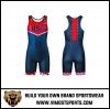  Custom Sublimation printing cheap Men wrestling singlets 