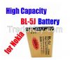 Батарея замены золота BL-5J большой емкости на Nokia 5800 5230 5233 2010 батарей 2450mAh 3.7V BL 5J