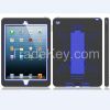 Silicone Rubber Hard PC Case with Kickstand for Apple iPad Air 2