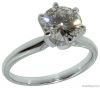 1.25 carat F VS1 diamond engagement ring prong setting