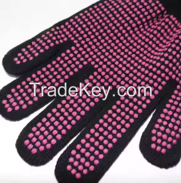 Cotton Double-sided Handmade Black Silicone Anti-slip and Heat-resistant High-temperature Resistant Tool Glove Manufacturer