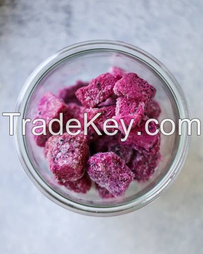 RED DRAGON FRUIT CHUNKS / FROZEN FRESH / CLEAN INGREDIENT / ANTIOXIDANT-RICH