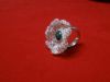 Серебряное кольцо вязания крючком цветка