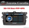 3G экран автомобиля DVD для Toyota Corolla с управлением рулевого колеса GPS