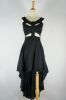 Платье Midi | Чернота окунула платье Midi рубчика